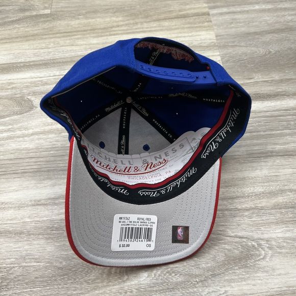 Mitchell‎ & Ness Los Angeles LA Clippers Snapback Hat Cap Two-tone Royal/Red New - Picture 10 of 16